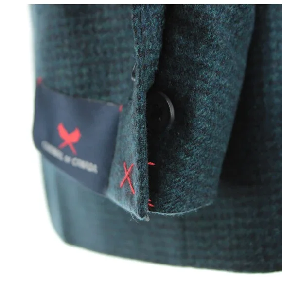 Cardinal of Canada NWT Wool Sport Coat Size 40R US In Blue & Green Melange